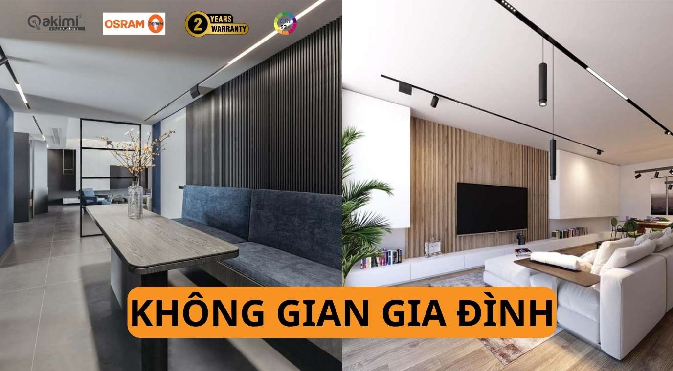 Ứng dụng của đèn LED ray nam châm thế hệ mới Không gian gia đình